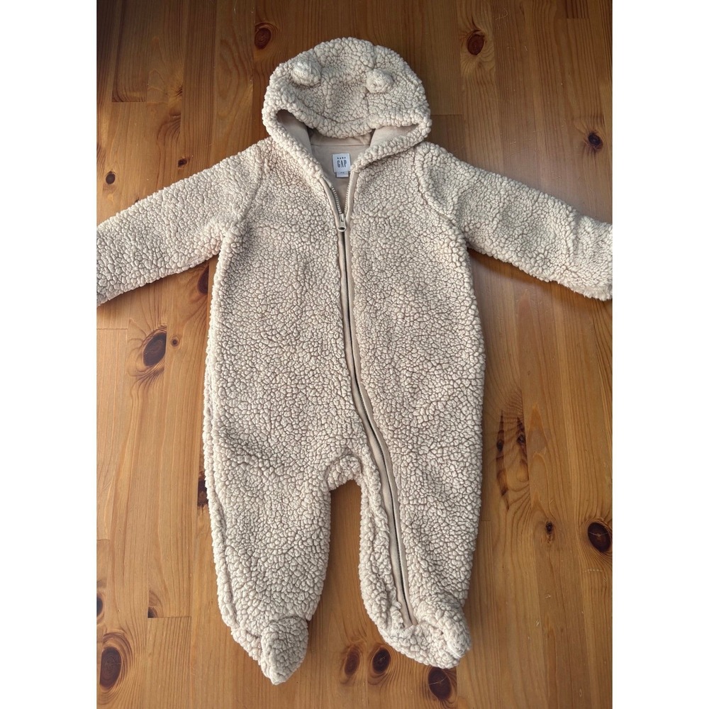 Baby GAP Teddy Sherpa One-Piece Coverall Size 6-12‎ Months